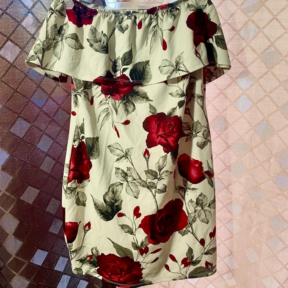 Plus size Charlotte Russe-Rose Off-The-Shoulder Dress